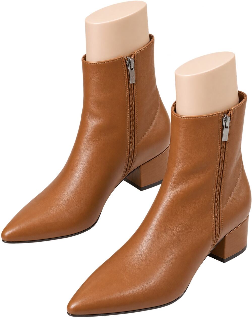 Marc Fisher Tan Leather Pointed Toe Ankle Boots – Size 8.5